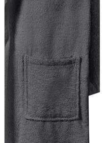 تصویر ست حوله و bathrobe نرمال کتان نرم و لطیف سایز S/M به همراه حوله 50X90 سانتی‌متر - رنگ آنتراسیت برند bluenity Softy-Natural Cotton Extra Soft Bathrobe S/M+50X90 Towel Set-Anthracite