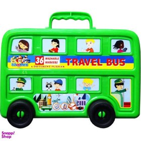تصویر بسته رنگ آمیزی اسکول فنس مدل TRAVEL BUS مجموعه 40 عددی 