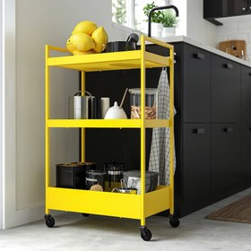 تصویر ترولی زرد ایکیا 50.5x30x83 سانتی متر IKEA NISSAFORS IKEA NISSAFORS Trolley yellow 50.5x30x83 cm