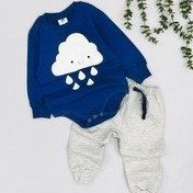 تصویر بادی شلوار طرح ابر مناسب 6 ماه تا 3 سال 