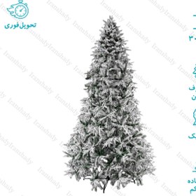 تصویر درخت کریسمس کاج نوئل اروپایی برف سنگین سایز 300 سانتی متر European Christmas tree heavy snow size 300 cm