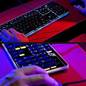 تصویر کیبورد سیمی گیمینگ شیائومی Xiaomi Ningmei GK21 Gaming Keyboard Membrane Backlight 