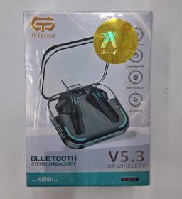 تصویر هندزفری بلوتوثی ایرپاد برند TRUST مدل X8 - مشکی AIRPOD BLUETOOTH MODLE X8 TRUST