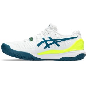 تصویر کفش تنیس مردانه اسیکس Asics Gel-Resolution 9- سفید/زرد 