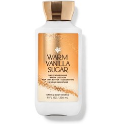 تصویر لوسیون بدن بث اند بادی ورکس مدل warm vanilla sugar 