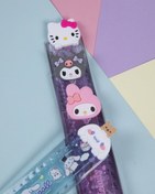 تصویر خط کش کرومی تاشو ۳۰ سانتی با شابلون - ملودی 