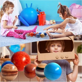 تصویر توپ استرس سیاره‌های منظومه شمسی - اسباب‌بازی‌های آموزشی برند generic Planet Solar System Stress Ball Educational Toys