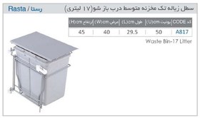 تصویر سطل زباله توکارکدA817 