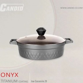 تصویر تابه دودسته سایز 28 تیتانیوم مدل اونیکس کاندید Candid 28cm shallow pot Titanium Candid Onyx