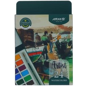 تصویر آبرنگ 24 رنگ آریا طرح قایق 