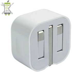 تصویر آداپتور اصلی آیفون خروجی USB توات 5W بدون پک Original iPhone adapter with 5W toilet USB output