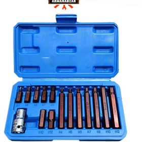 تصویر آچار بیت آلنی 15 عددی 