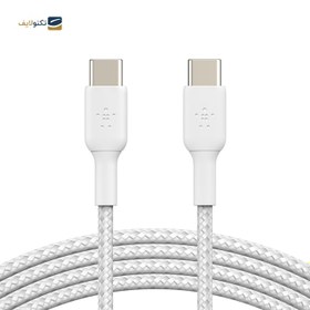 تصویر کابل دو سر USB-C بلکین مدل BoostCharge CAB004bt1M طول 1 متر Belkin CAB004bt1M BoostCharge Braided USB-C to USB-C Cable