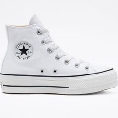 تصویر کانورس پلتفرم ساقدار سفید ویتنام اصل Converse Chuck Taylor All Star Lift Women's Platform High-Top Sneakers