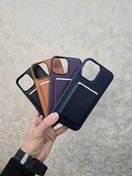 تصویر قاب چرمی مگ سیف اپل مناسب آیفون ۱۳ پرومکس 