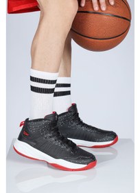 تصویر کفش ورزشی بسکتبال مردانه مشکی - سفید مدل 28531 برند jump 28531 Black - White Men's Basketball Sports Shoes