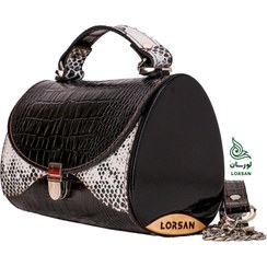 تصویر کیف چرم مجلسی باران مشکی 