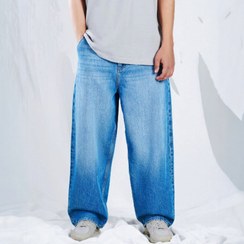 تصویر شلوار جین مردانه بگ ذغالی مدل 104 