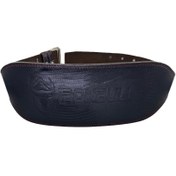 تصویر کمربند بدنسازی چرم طبیعی حرفه ای طرح لیزارد IRONBULL 