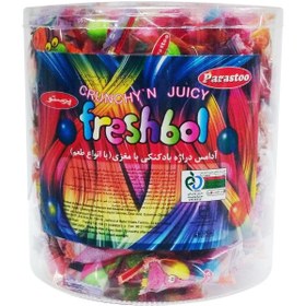 تصویر آدامس بادکنکی مغزدار توپی فرش بال ۱۵۰ بسته ۲ عددی 