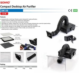 تصویر تصفیه کننده و مکنده دود لحیم کاری سومو مدل SM158 