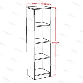 تصویر کتابخانه پله ای فوفل مدل BI106-N-150-N 