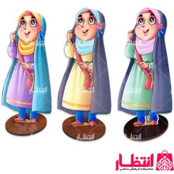 تصویر استند دخترانه طرح نرگس 