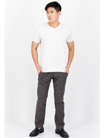 تصویر شلوار چینی مردانه با فیت باریک و بافت‌دار، خاکستری برند esprit Men Slim Fit Textured Chino Pants, Grey