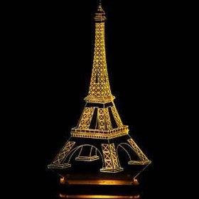 تصویر چراغ خواب سه بعدی نورا مدل برج ایفل ا Noura Eiffel Tower 3D Night Light Noura Eiffel Tower 3D Night Light