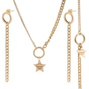 تصویر نیم ست طلا مدل دایره و ستاره 