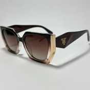 تصویر عینک آفتابی زنانه پرادا چند ضلعی با لولا فلزی 