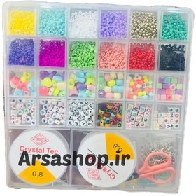 تصویر پک دستبندسازی برند crystal tec مدل بسته هنری رنگارنگ در آرساشاپ 