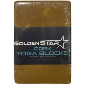 تصویر آجر یوگا چوب پنبه ای گلدن استار یک عددی 