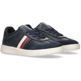 تصویر کفش کتانی بچگانه مدل لبه کوتاه با بند برند Tommy Hilfiger Kids Low Top Lace Up Sneakers