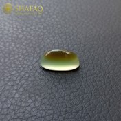 تصویر عقیق طوسی زیتونی ۱۷x۹mm | آبدار و طوق‌های مویی موازی | مرجع تخصصی 