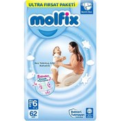 تصویر پوشک بچه مولفیکس Molfix ترکیه سایز 4 بسته 62 عددی Molfix Turkish baby diapers size 4 pack of 62pcs