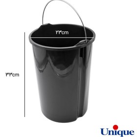 تصویر سطل یونیک 12 لیتر استیل مدل UN-4420 Unique 12 liter steel bucket, model UN-4420