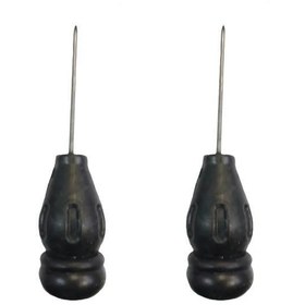 تصویر درفش چرم دوزی و کفاشی دسته پلاستیکی و بسیار تیز بسته 2 عددی 