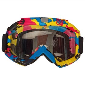 تصویر عینک موتور سواری فیس دار | colorful face glasses colorful Motorcycle face