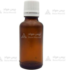 تصویر شیشه قطره چکان 30 سی سی با درب پلمپی نازل دار 