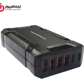 تصویر هاب شارژر USB و Type-C هوشمند 6 کانال فرانت مدل UPC320 