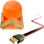 تصویر آباژور گوی سنگ نمک USB (سایز کوچک) 