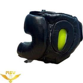 تصویر کلاه چرم اتل دار ریس مشکی 