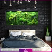 تصویر دیوار سبز خزه ای ویژه اتاق خواب (ماس وال طبیعی تثبیت شده) 