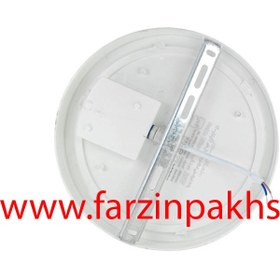 تصویر چراغ دیواری دایره 25 وات IP65 نمانور مدل دو دیفیوزر - سفید 