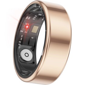 تصویر حلقه هوشمند استیل ضدآب SR03 + شارژر باکس - نقره ای / ۸ Smart Ring Sr03