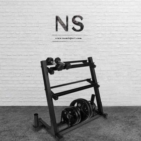 تصویر رک دمبل و صفحه Dumbbell rack and plate NS 6001 