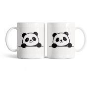 تصویر ماگ پاندا سیاه سفید کد M12 