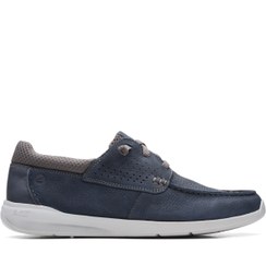 تصویر کفش کلارک Gorwin Moc Navy Nubuck 