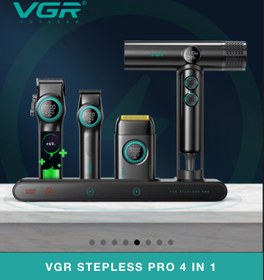 تصویر ست ماشین اصلاح حرفه‌ای وی جی آر مدل VGR-STEBLRES PRO 4in1 